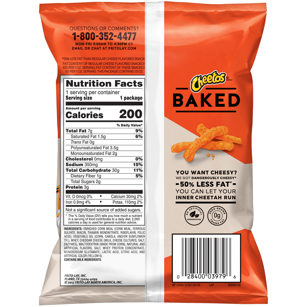 Frito Lay Baked Cheetos 64-1.5oz bags per case - FLBC