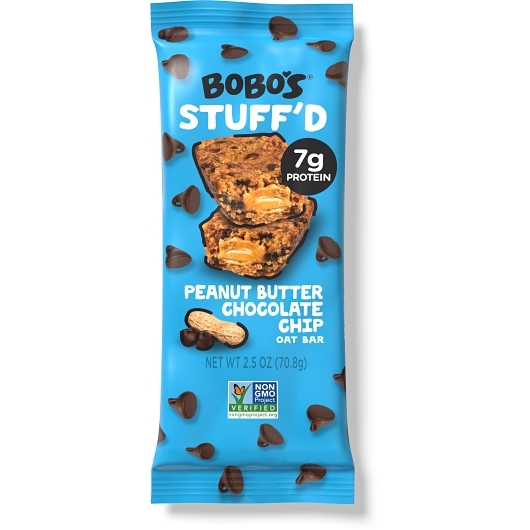 Bobo's Stuffed Peanut Butter Chocolate Chip Oat Bar 12/Box BOBOCPB