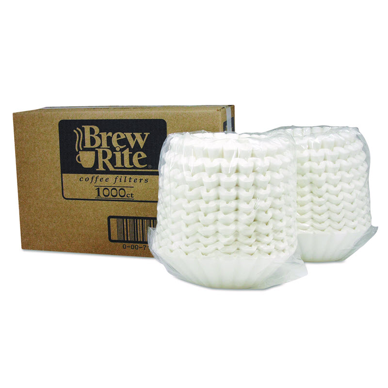Filtri Caff&egrave; Brew Rite 3 1/4 X 2 1/4, Confezione Da 200, Per 8-12 Tazze, Bianchi
