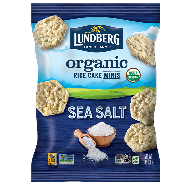 Lundberg Mini Sea Salt Rice Cakes 24/1oz Bags LUNDSS