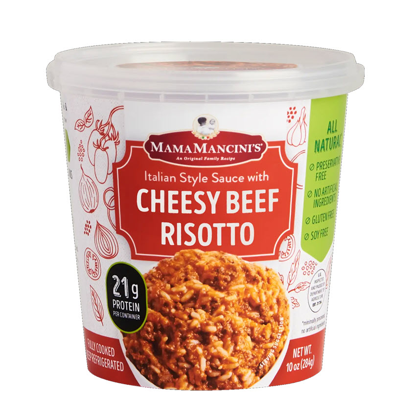Mama Risotto Mama Mancini Beef Risotto 10oz Cups 12/Case - MMBRMB