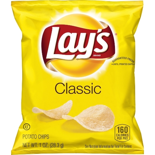 Lay's Classic Potato Chips 104/1oz bags per case - POCHIP