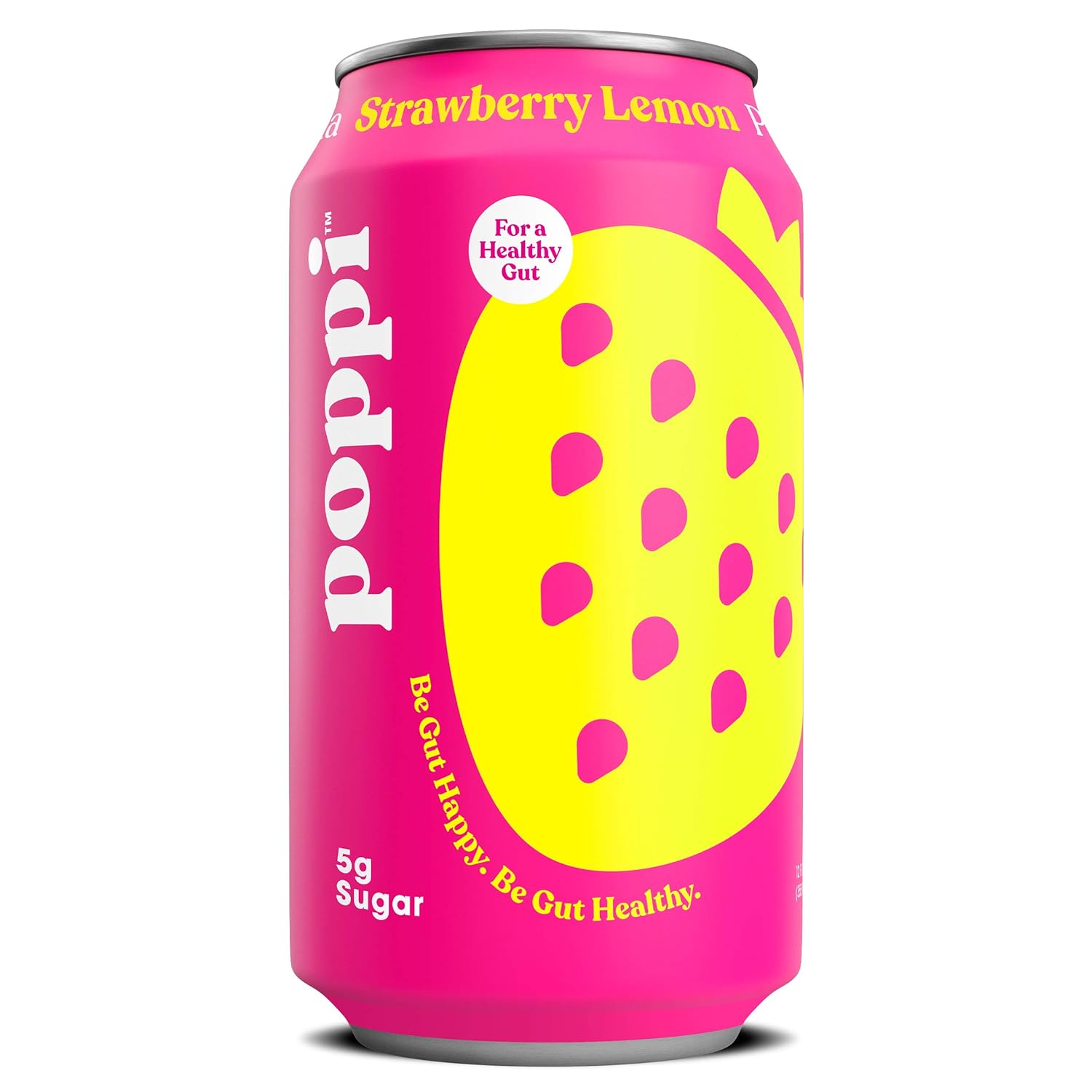 Poppi Strawberry Lemonade Prebiotic Soda 12/12oz Cans - POPSL