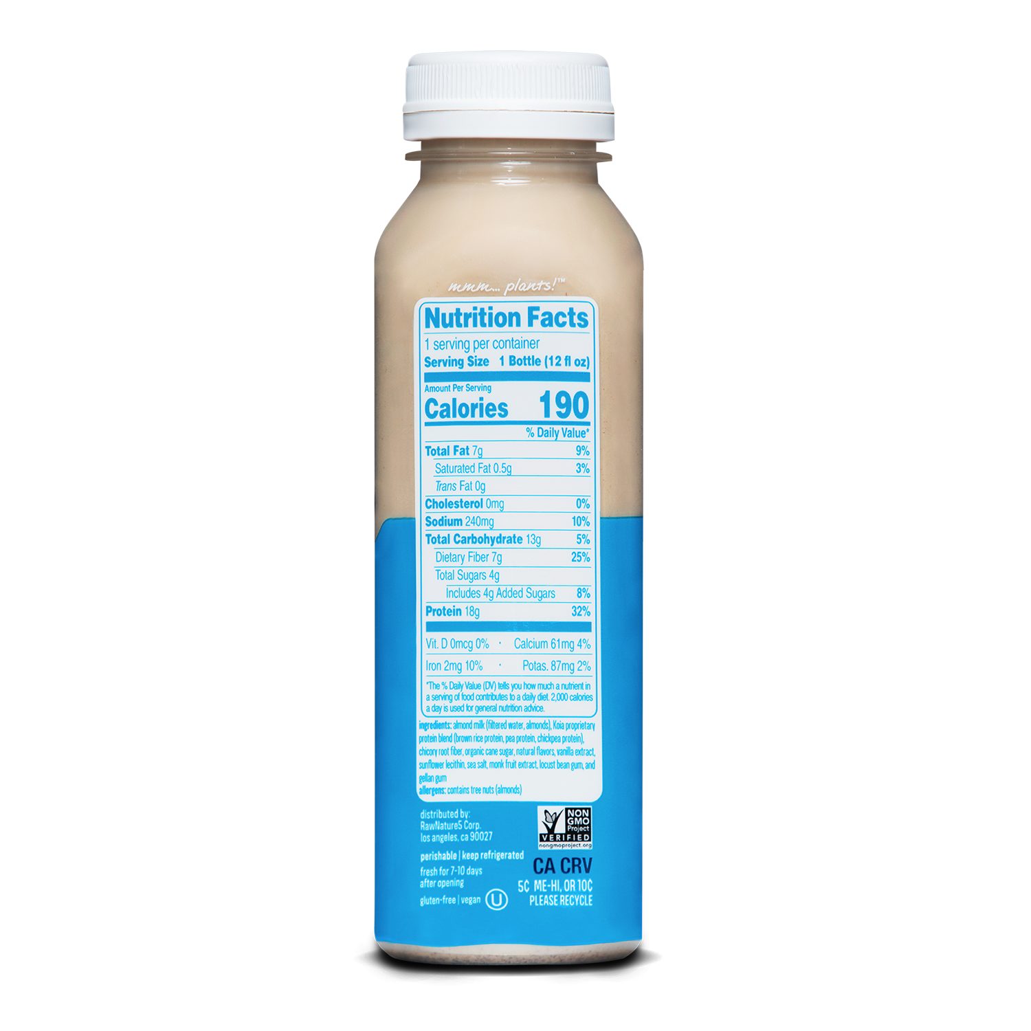 Koia Protein Vanilla Bean Protein Drink 12/12oz Bottles KOIAVB